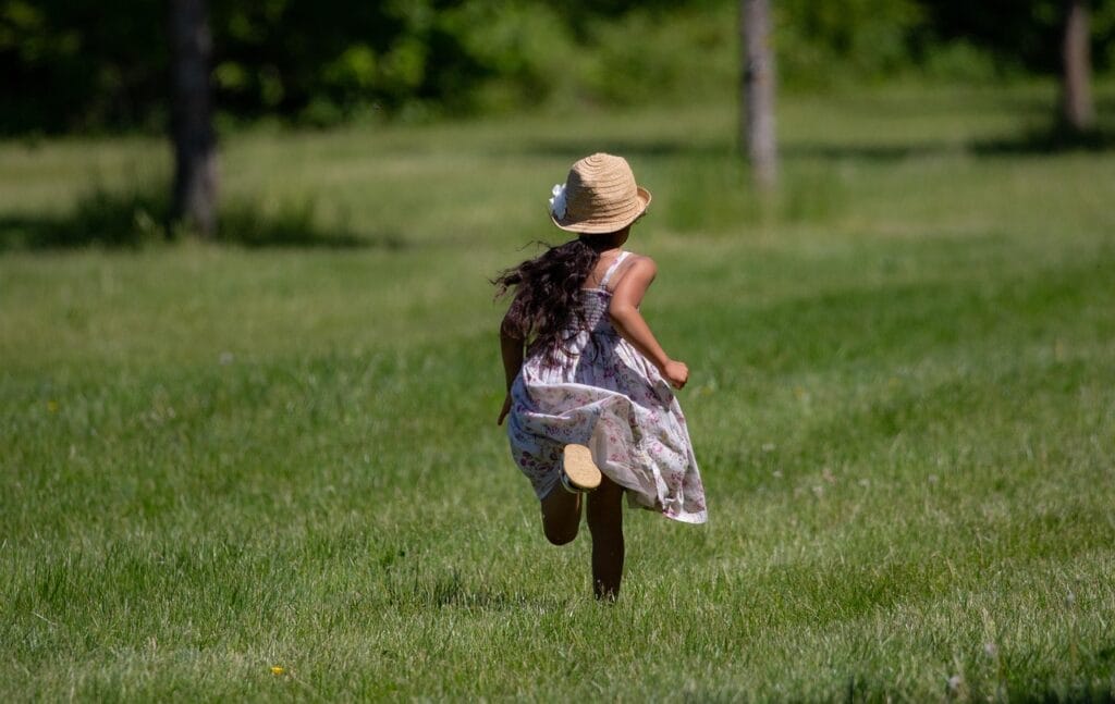 child, vintage dress, country dress, running, grass, young lady running, young child in dress, nature, child in hat, retro look, female, portrait, cute, design, little, childhood, retro, adorable, victorian, vintage, running, running, running, running, running
