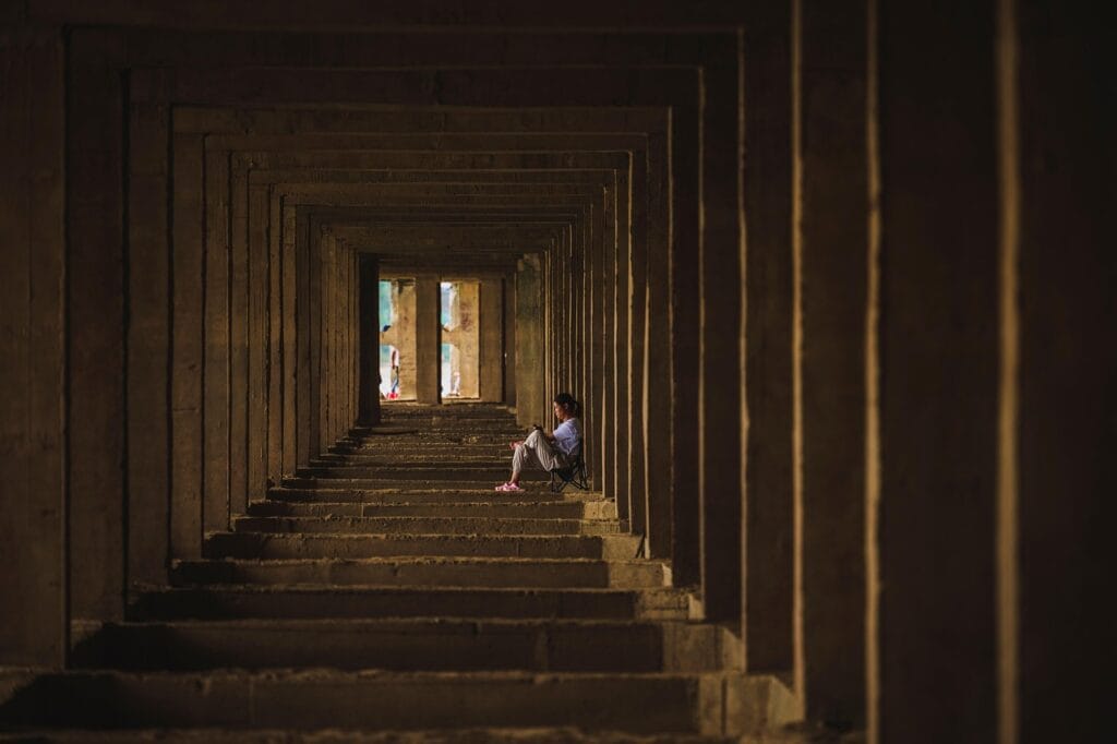 symmetry, structure, female, relax, building, lonely, bridge, lonely, lonely, lonely, lonely, lonely