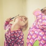 girl, down syndrom, make up, child, mirrors, blonde, little girl, happy, hearing implant, curious, adhd, to play, smile, playful, trisomy, down syndrom, adhd, adhd, adhd, adhd, adhd
