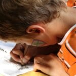 child, boy, to paint, write, focused, draw, focused, focused, focused, focused, focused
