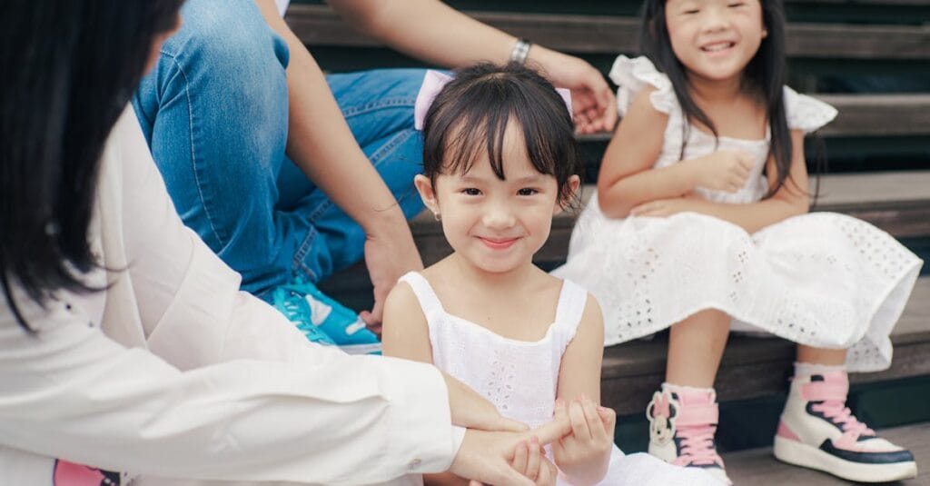 CUte kids with family