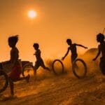 children, kids, childhood, games, play, fun, playful, silhouettes, sunset, vietnam, children, children, children, children, nature, children, childhood