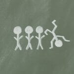 Illustration of stick figures on a chalkboard, symbolizing diversity and inclusion.